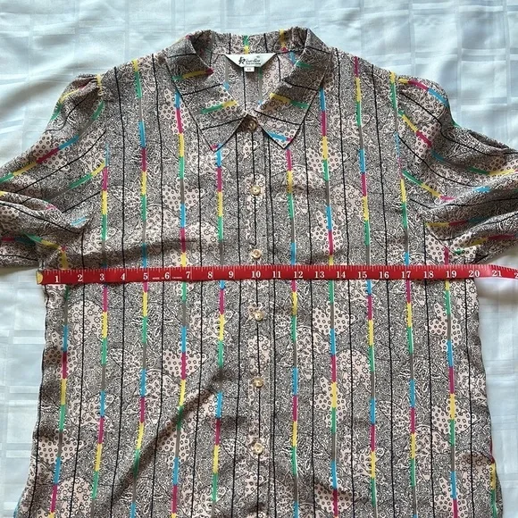 Revedor Button Up Pink Striped Blouse - Picture 4 of 12